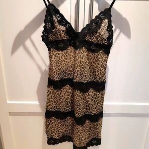 New Rampage Leopard Print & Lace Lingerie